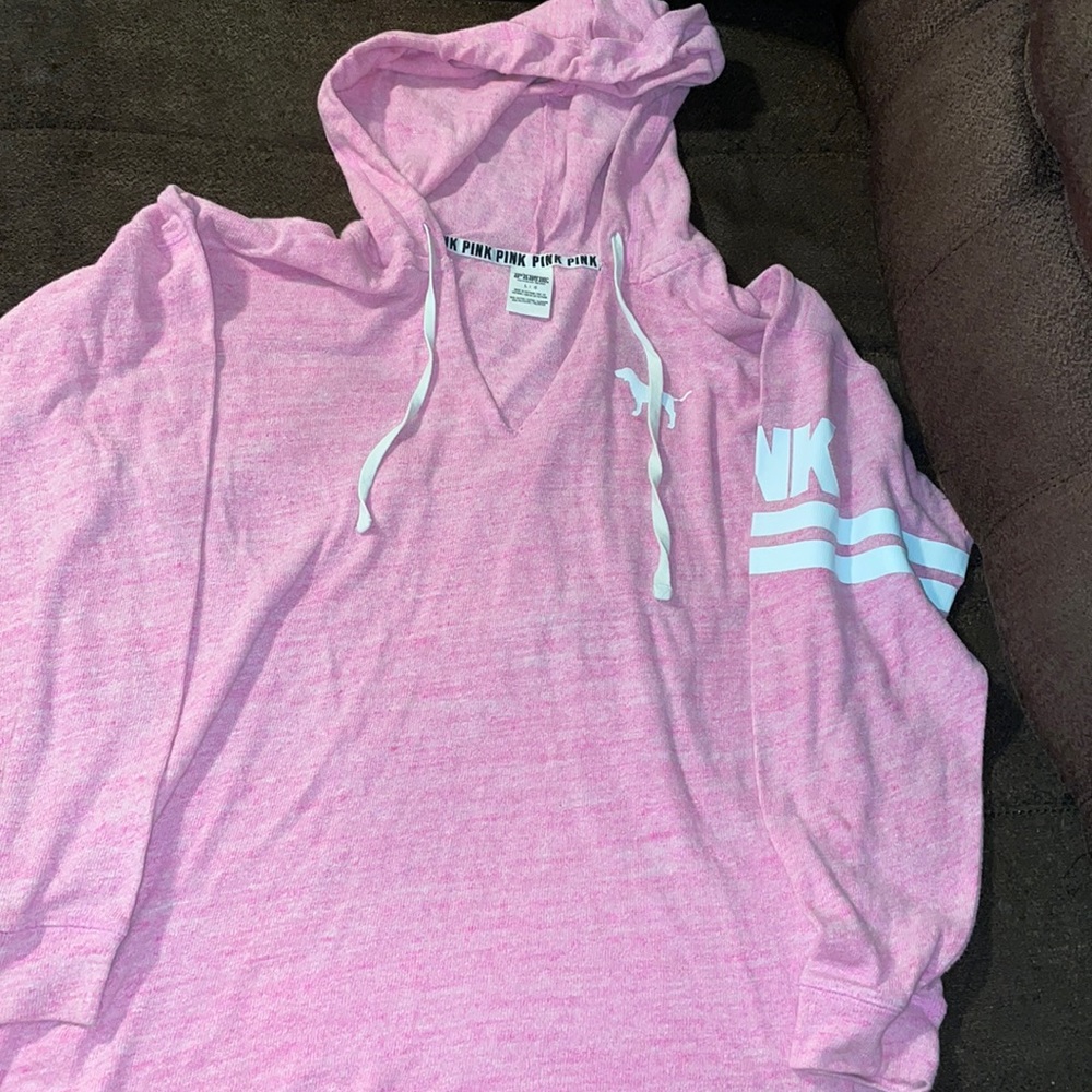 PINK light weight hoodie large